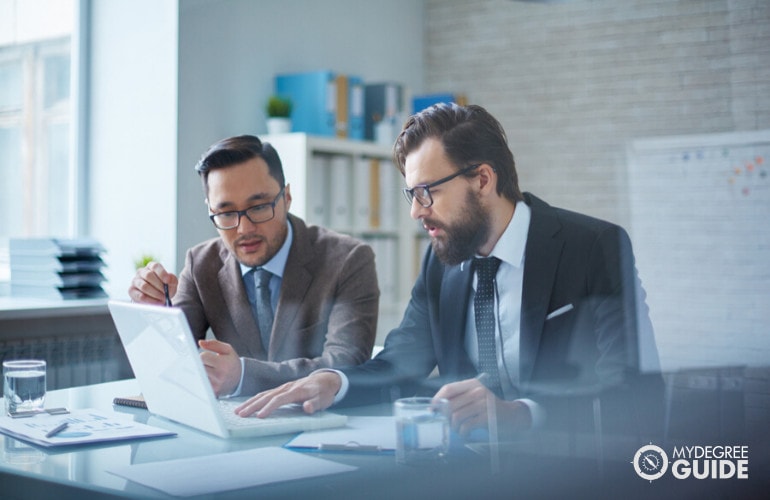 financial managers working together in an office