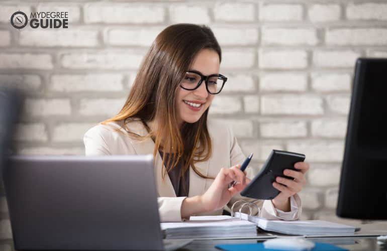 accountant working in the office