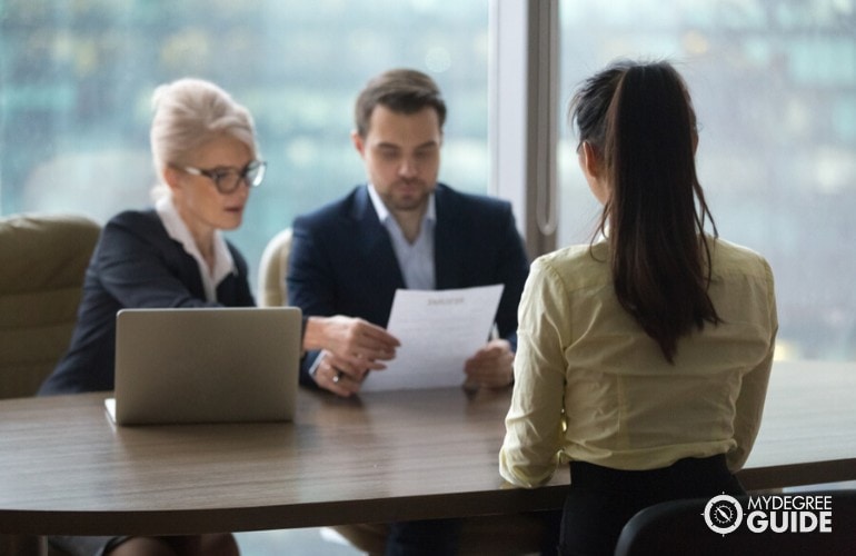 PhD student during an admissions interview
