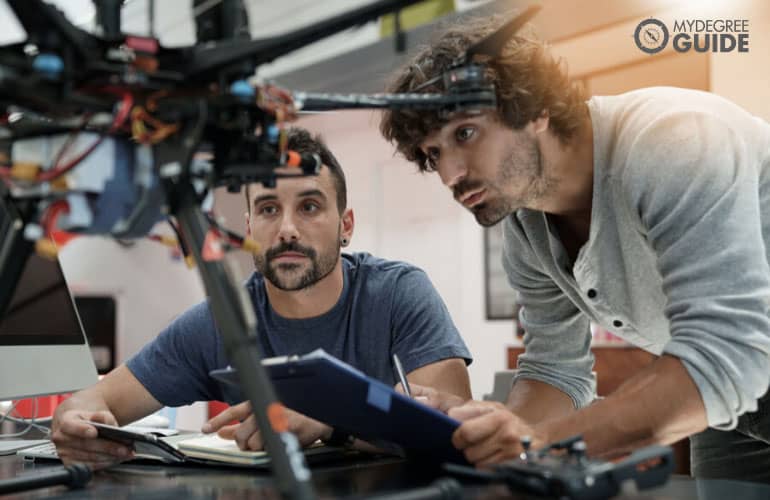 male engineers working on a project