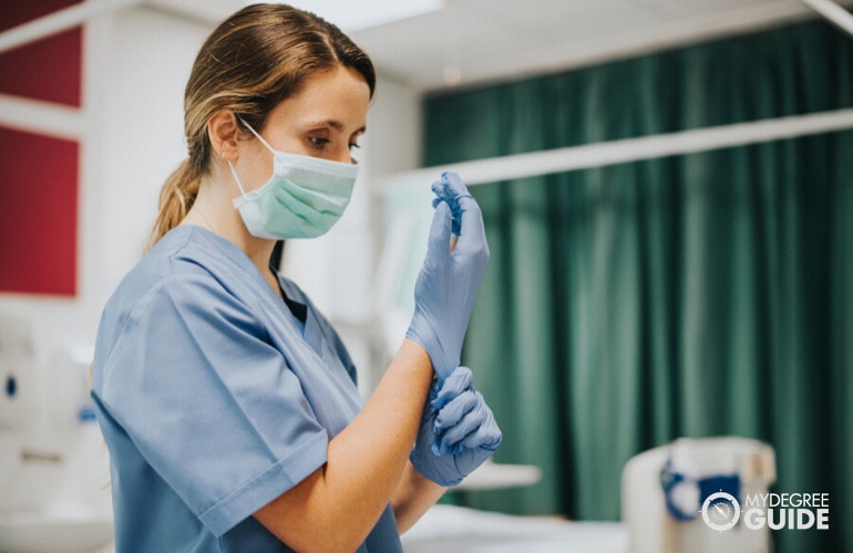 nurse working in a hospital