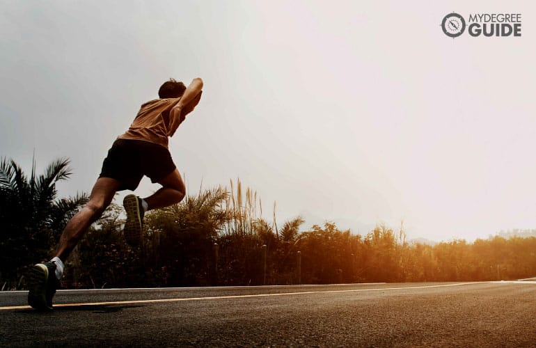 male runner running