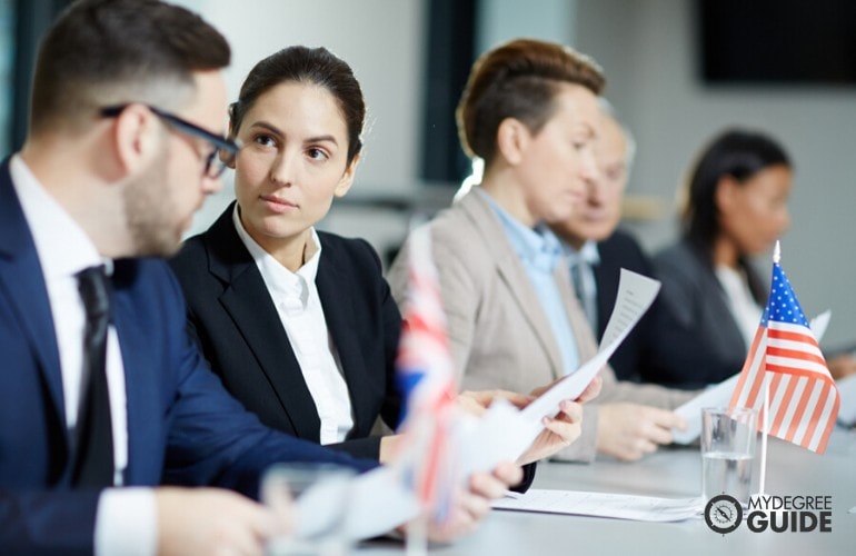 Political consultants attending a seminar