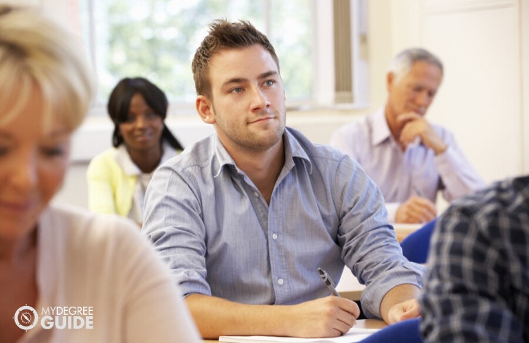 Forensic Psychologist students in a university classroom