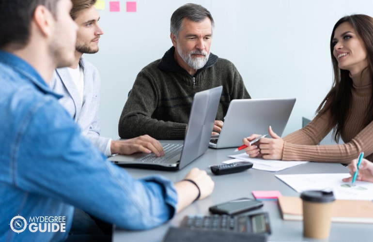 marketing team in meeting