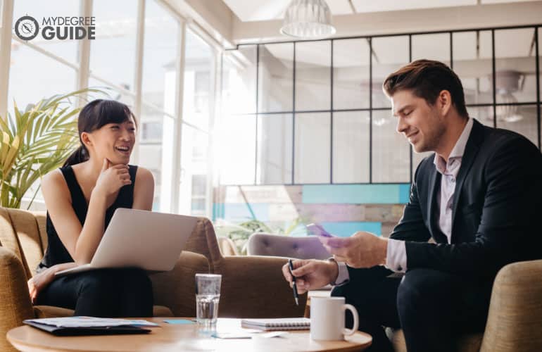 business professionals working together in an office