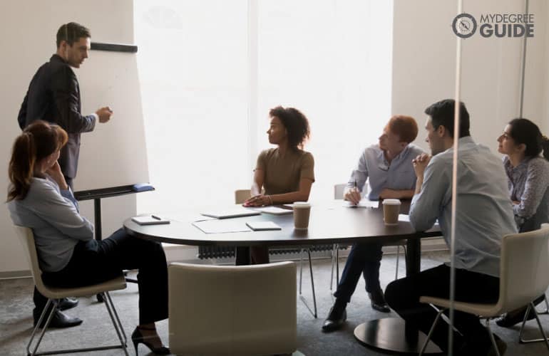 professionals having a meeting