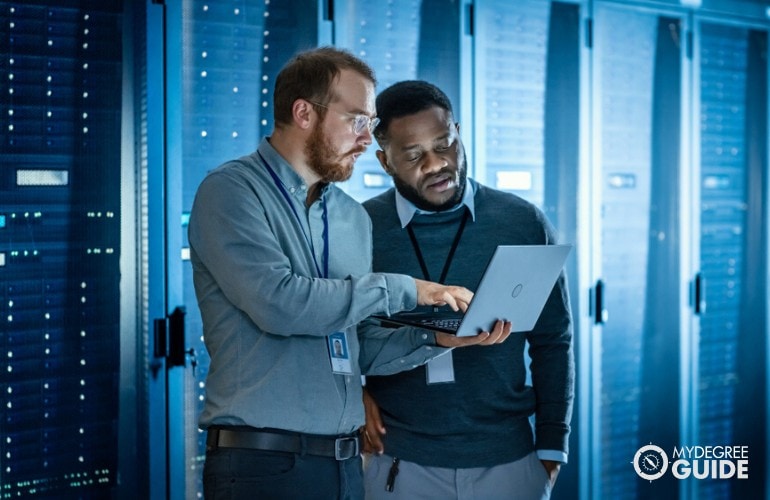 Software Engineers working in data room