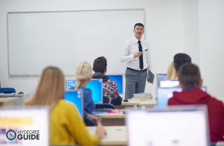 students in a computer programming class