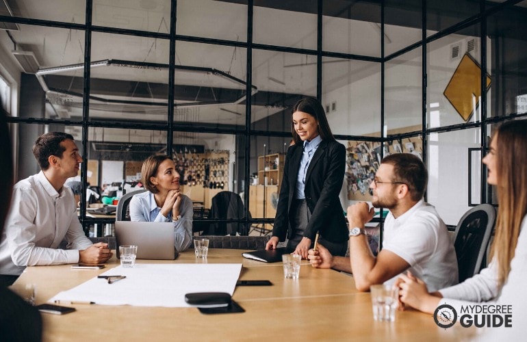 professionals in a meeting