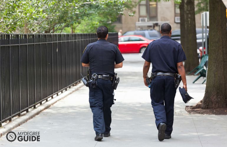 police officers working on the street