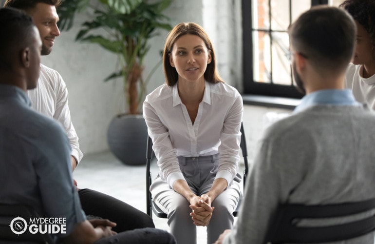 Forensic Psychologists having a meeting