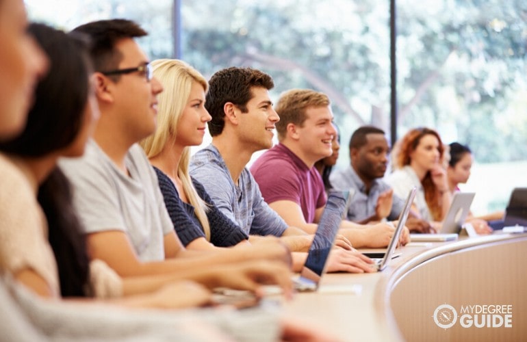 university Students in a classroom