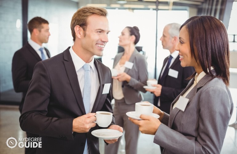 data science professionals meeting at a conference