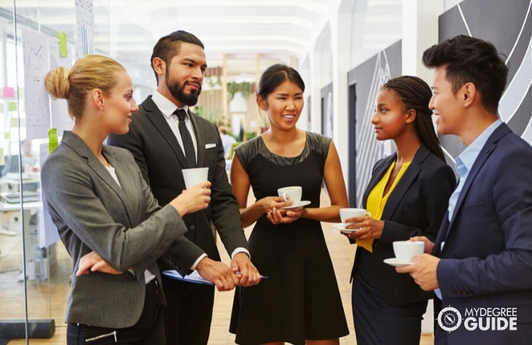 data science professionals meeting during a conference