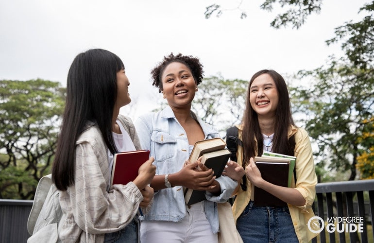 students at a community college