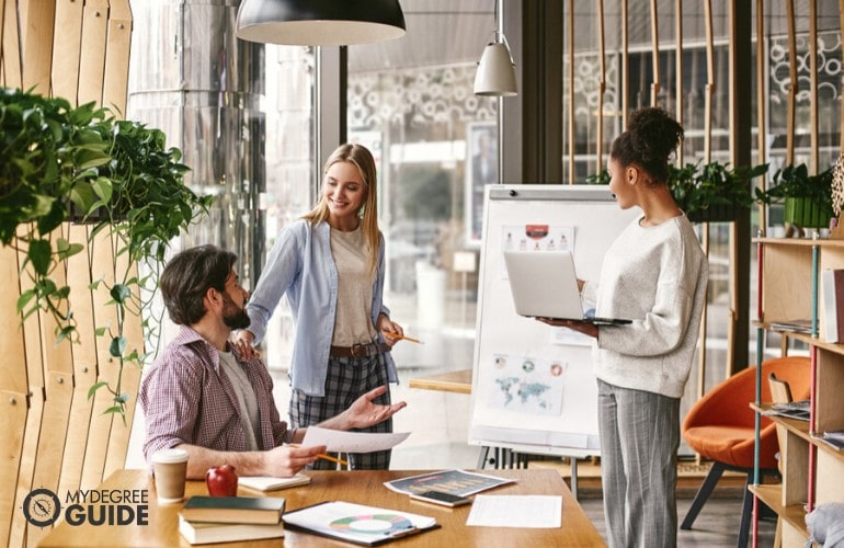 digital advertising team planning their marketing strategy during a meeting