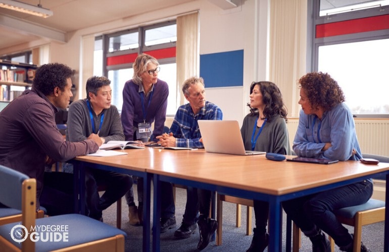 school administrators in a meeting