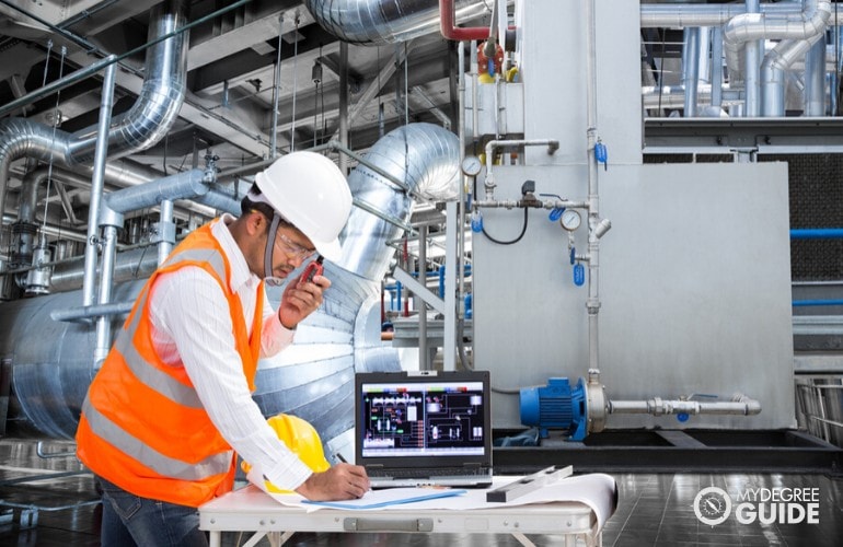 electrical engineer working in a plant