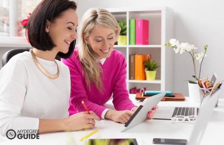 financial analysts working together in an office