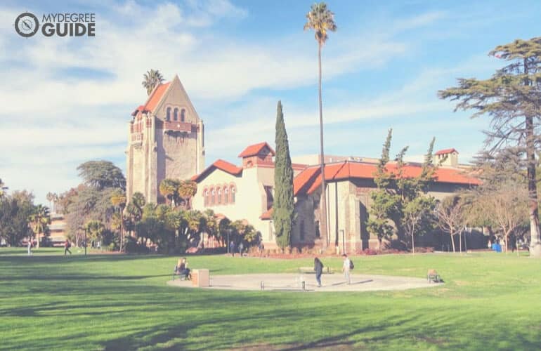 Graduate students walking