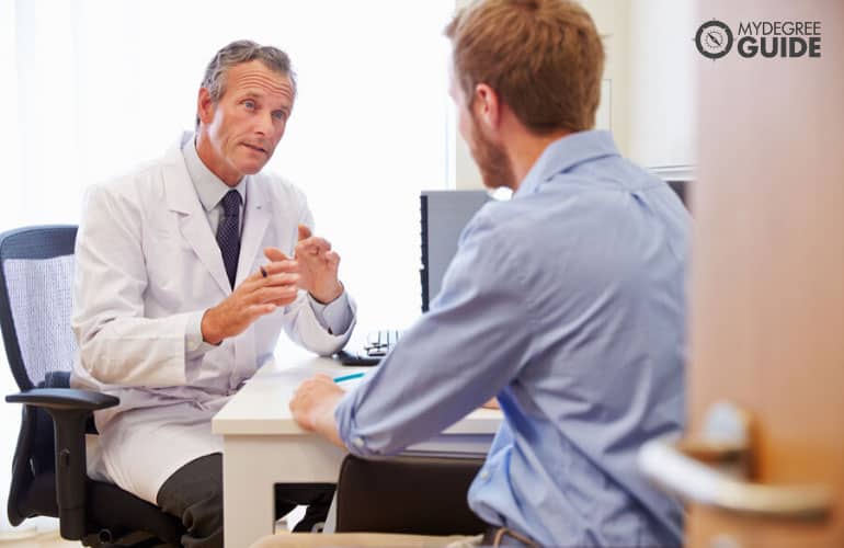 doctor and patient during a consultation 