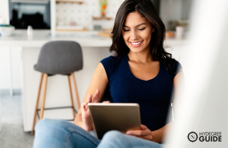 woman working at computer