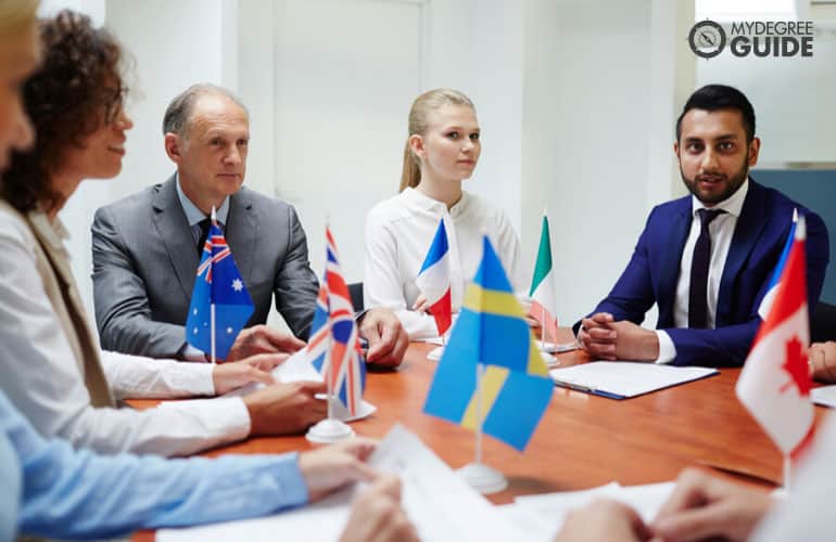 group of politicians attending an international event