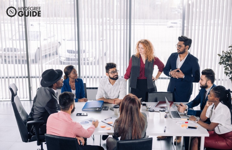 Top Executives in a meeting