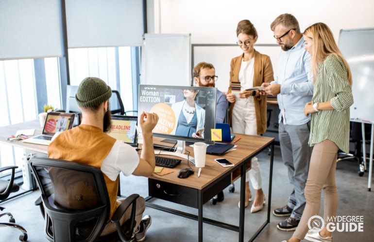 web developers working in an office