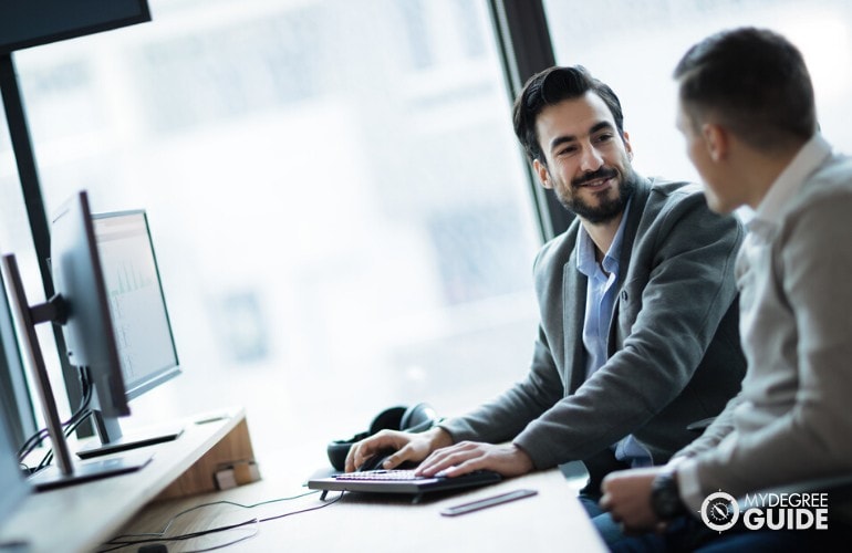 Software Engineers working in an office