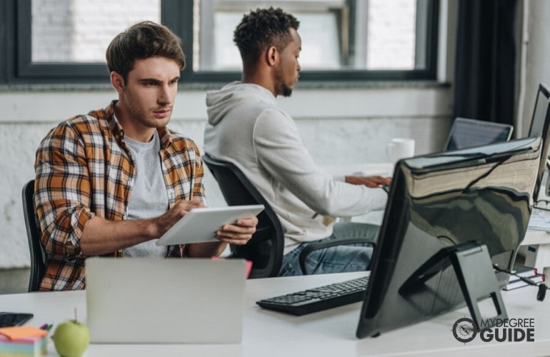 Computer Programmers working on their computers