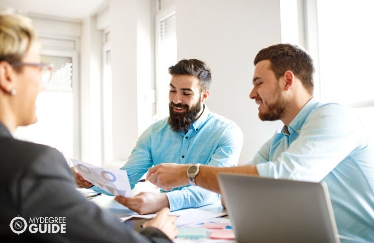 healthcare administrators in a meeting