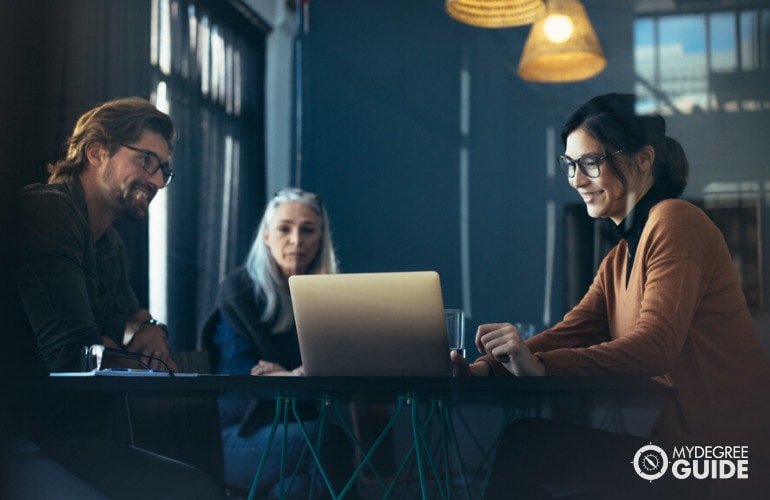 researchers in a meeting