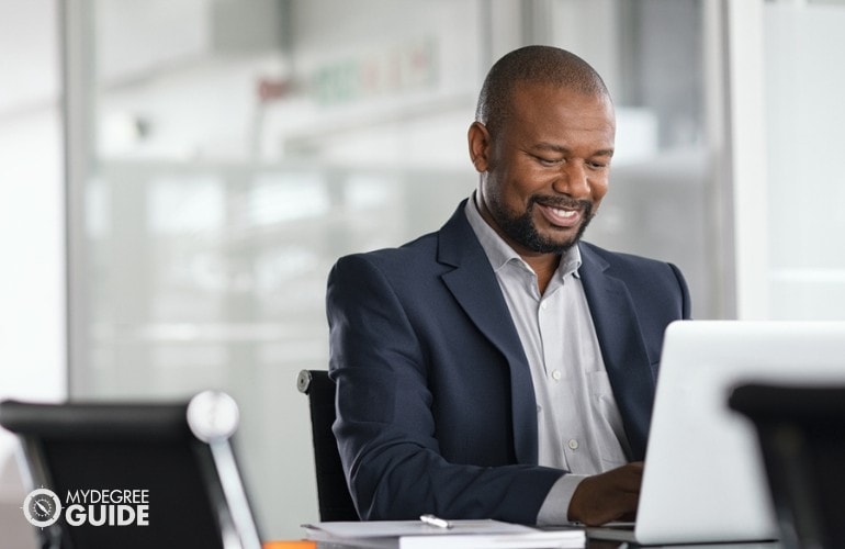 lawyer researching online