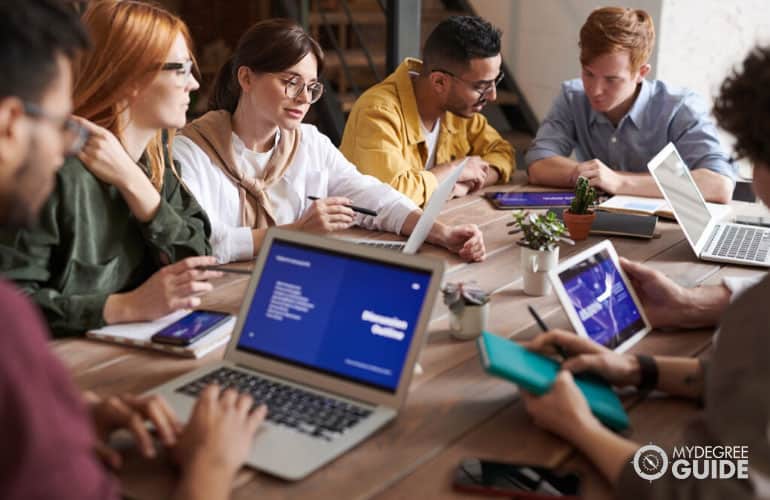 office workers in a meeting