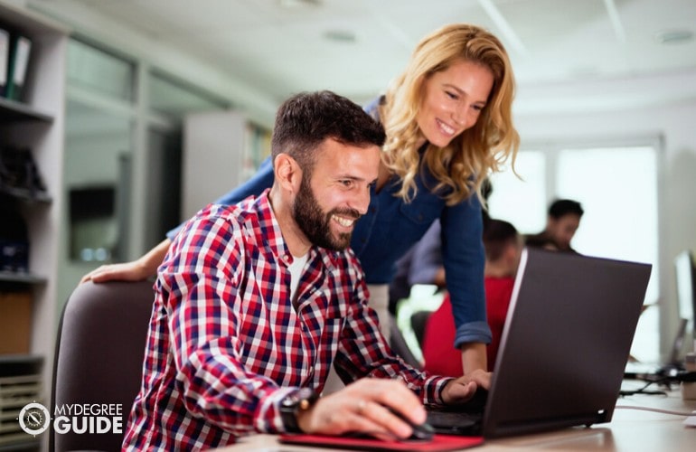 web developers working in an office