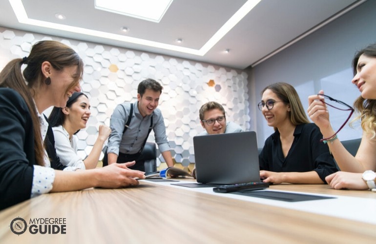 team of professionals in a meeting