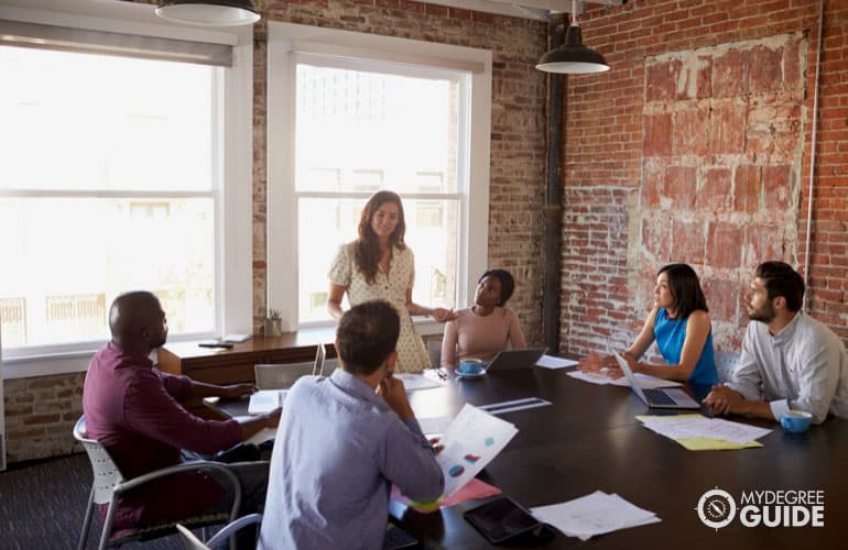 team of professionals in a meeting