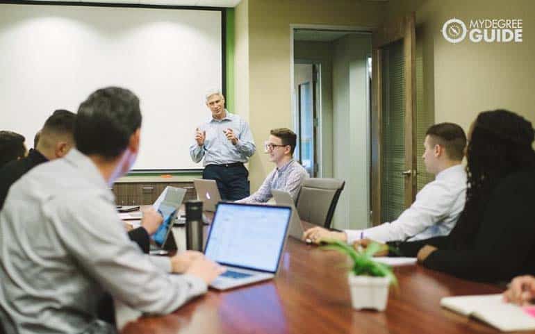 management team in a meeting