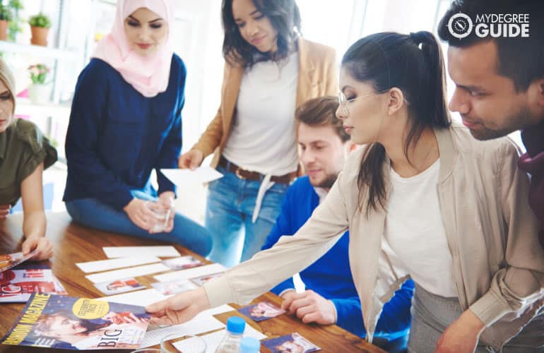 advertising marketing team having a meeting