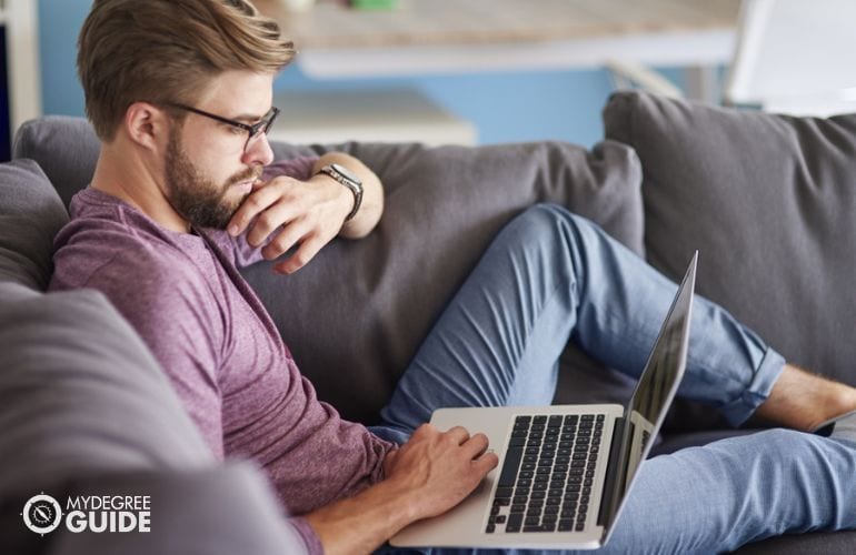 student Getting his Master Degree in 6 Months Online