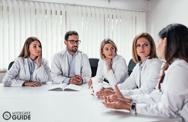 medical health professionals in a meeting