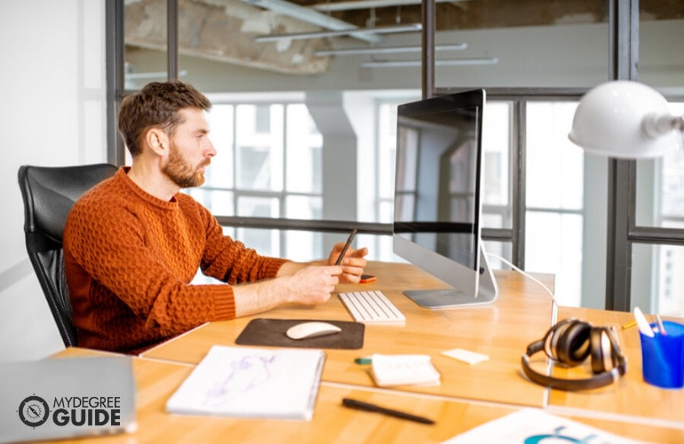 computer programmer in office