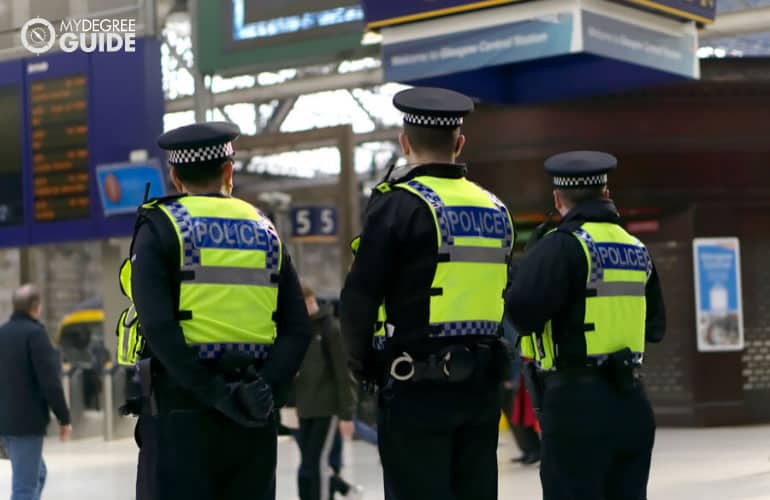 police officers on duty during an event