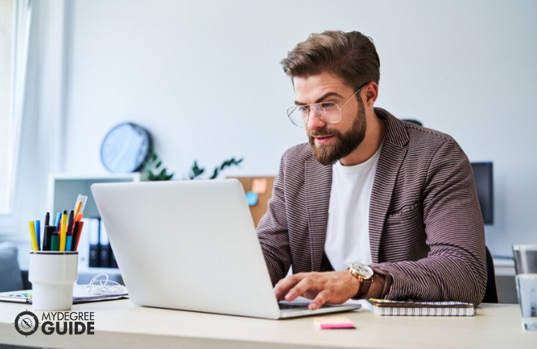 computer programmer working