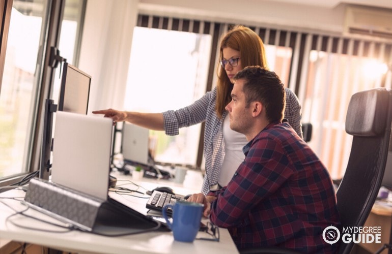 web developers working together on a project