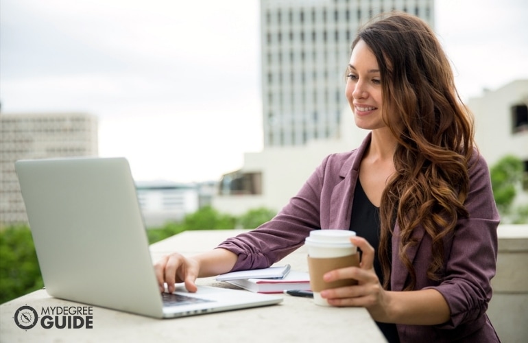 woman Getting her Master’s in Social Work Online