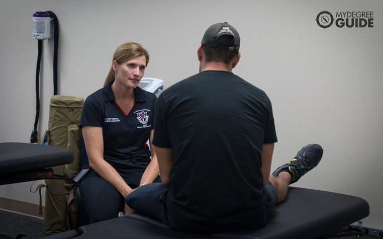 psychologist counseling a patient