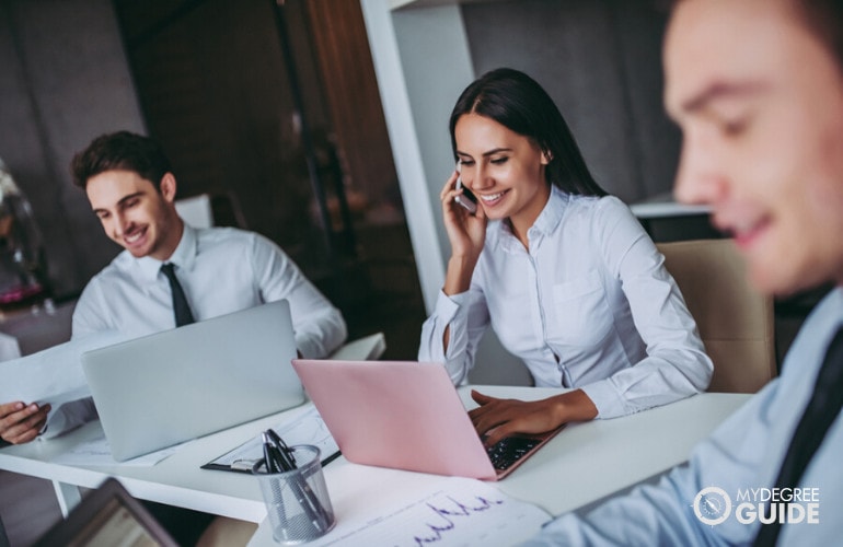 Financial Managers in meeting